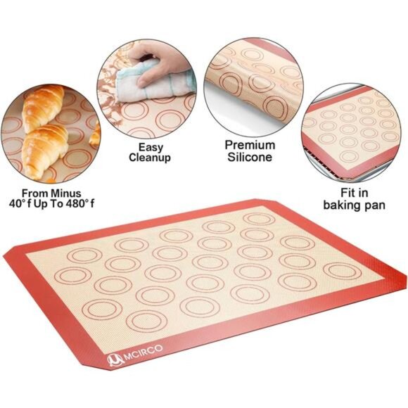 Stainless Steel Baking Sheet Tray Cooling Rack with Silicone Baking Mat Set - Picture 5 of 16